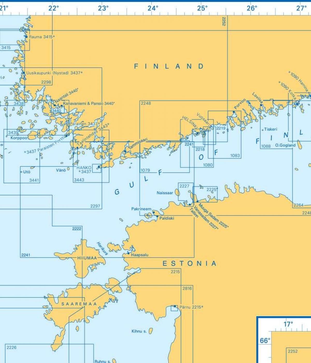 Kart over gulf of Finland