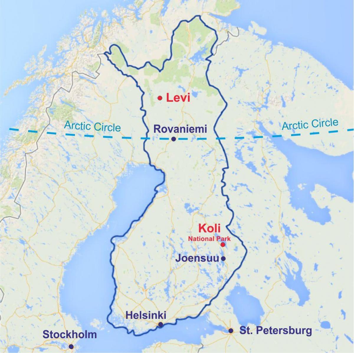rovaniemi, Finland kart