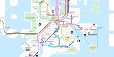 Kart over Finland metro