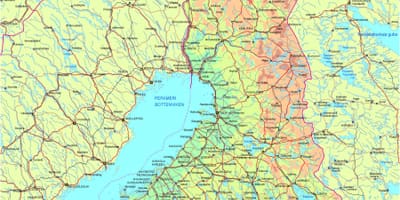 Kart over Finland veien