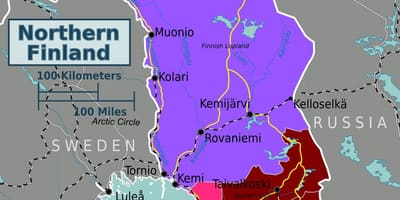 Kart over nord-Finland